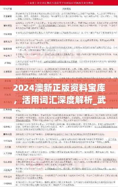 2024澳新正版资料宝库,活用词汇深度解析_武王境BDC641.19