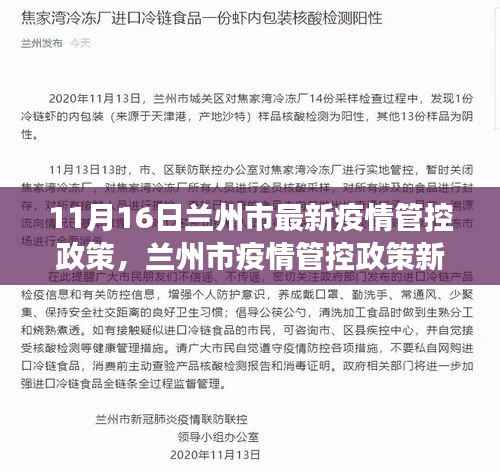 兰州市疫情管控政策最新动态解读,深度聚焦十一月十六日的更新与影响