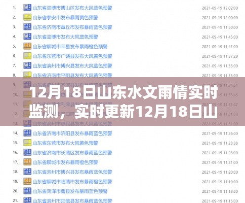 山东水文雨情实时监测报告,最新动态与更新信息速递