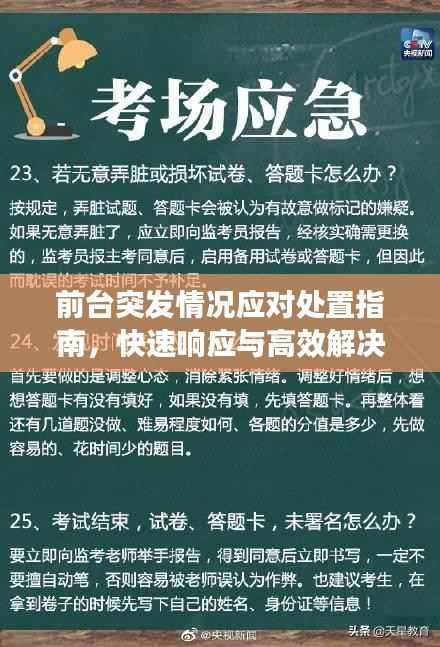 前台突发情况应对处置指南,快速响应与高效解决策略