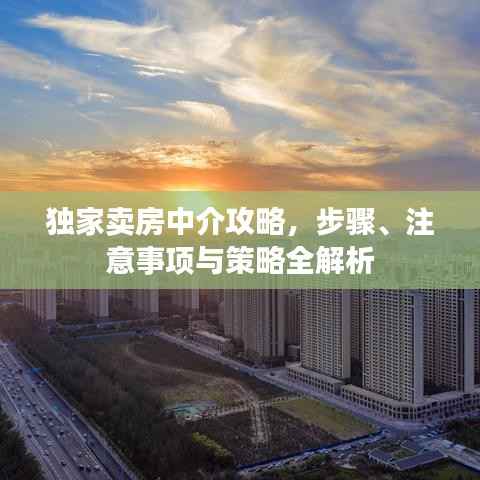 独家卖房中介攻略,步骤、注意事项与策略全解析