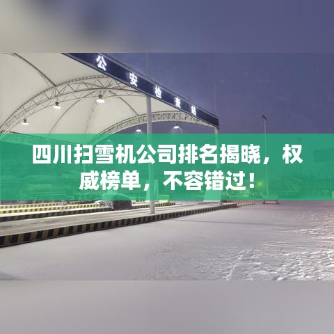 四川扫雪机公司排名揭晓,权威榜单,不容错过!