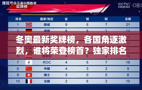 冬奥最新奖牌榜,各国角逐激烈,谁将荣登榜首?独家排名揭晓!